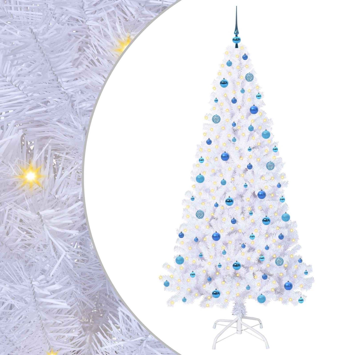 Vidaxx árbol de Navidad artificial con 300 LED blanco 210 cm PVC y acero