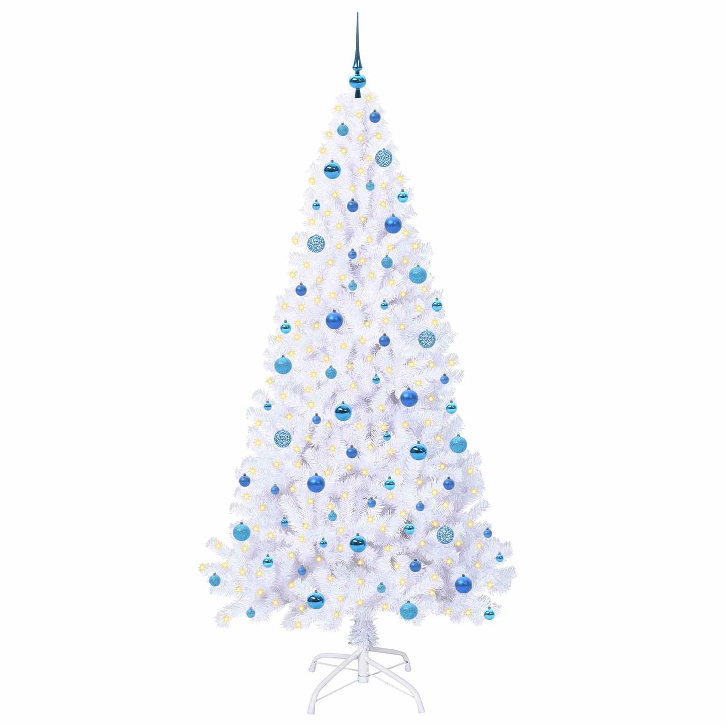 Vidaxx árbol de Navidad artificial con 300 LED blanco 210 cm PVC y acero