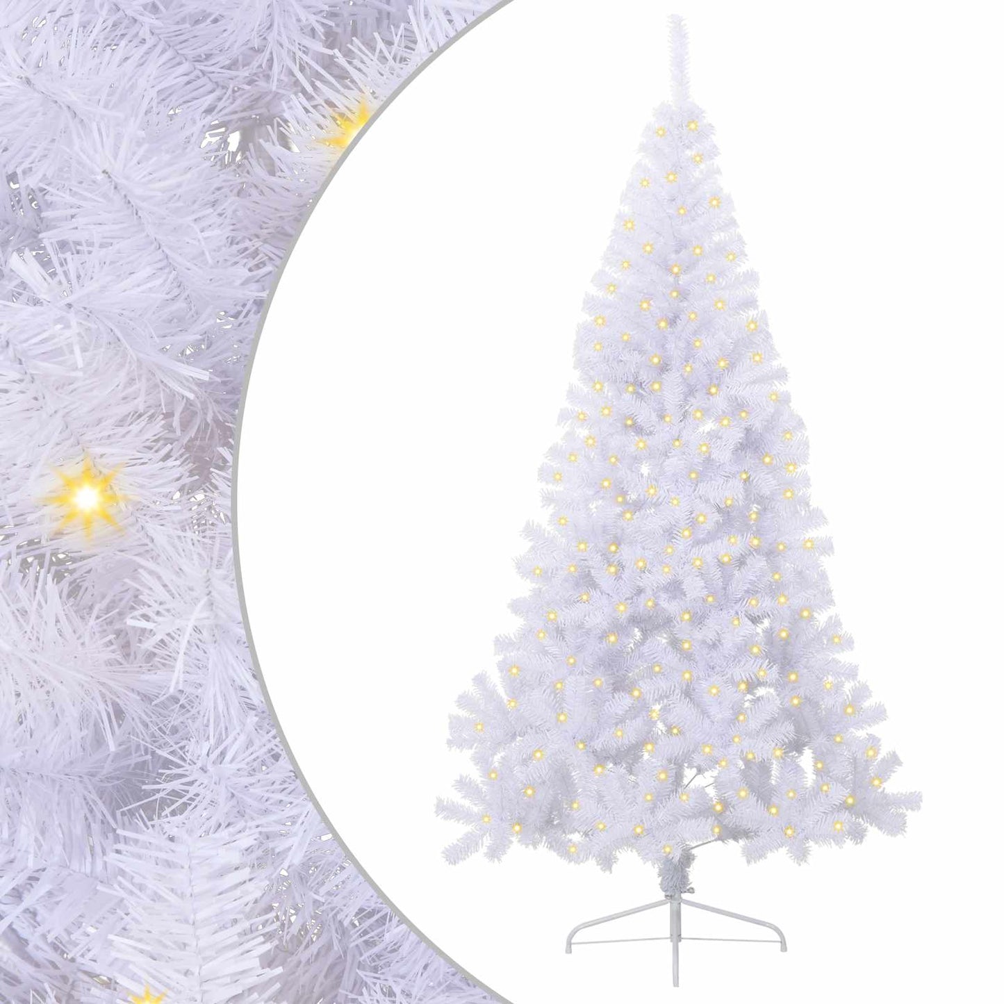 Vidaxx árbol de Navidad artificial con 300 LED blanco 240 cm PVC y acero