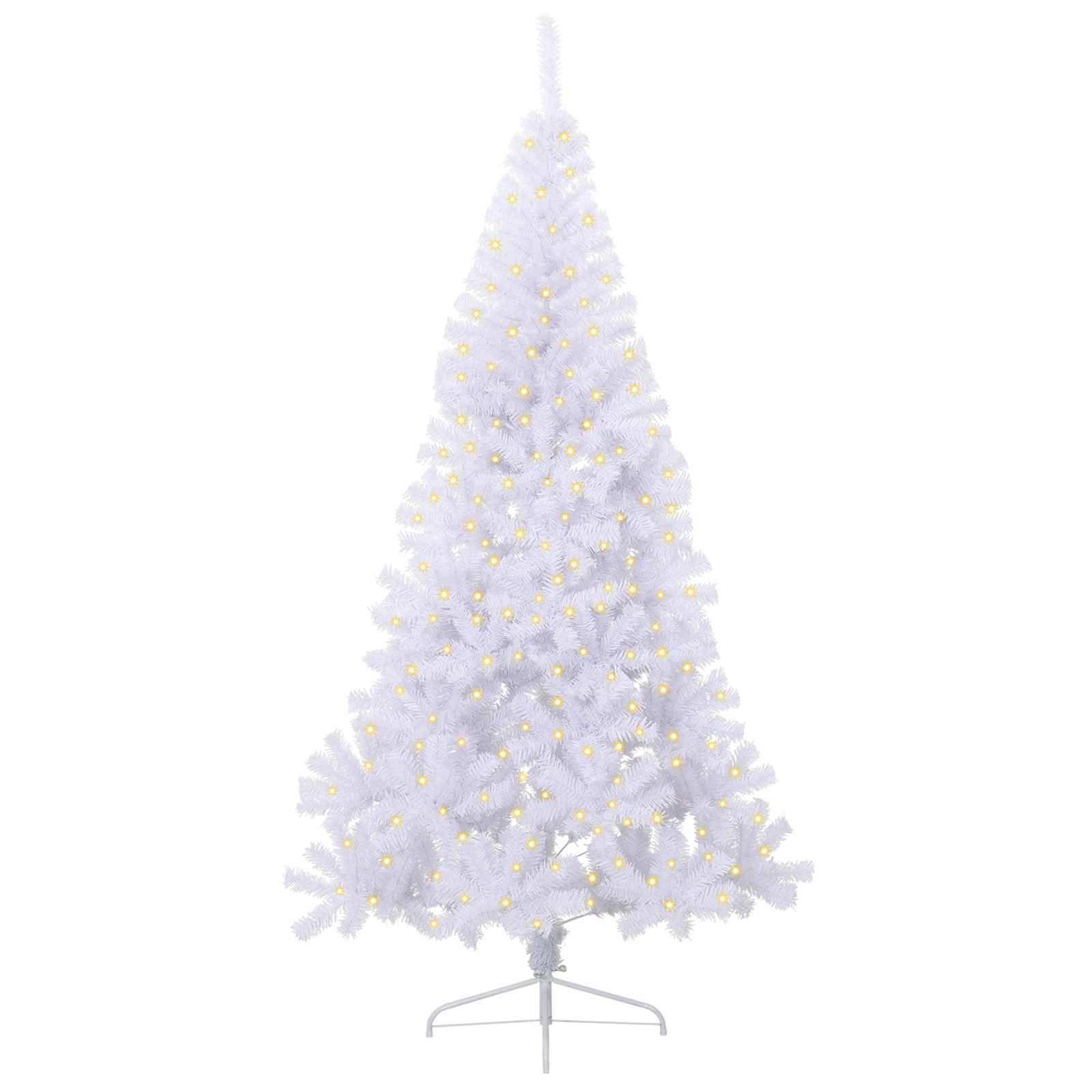 Vidaxl kunstkerstboom met 300 led wit 240 cm pvc en staal
