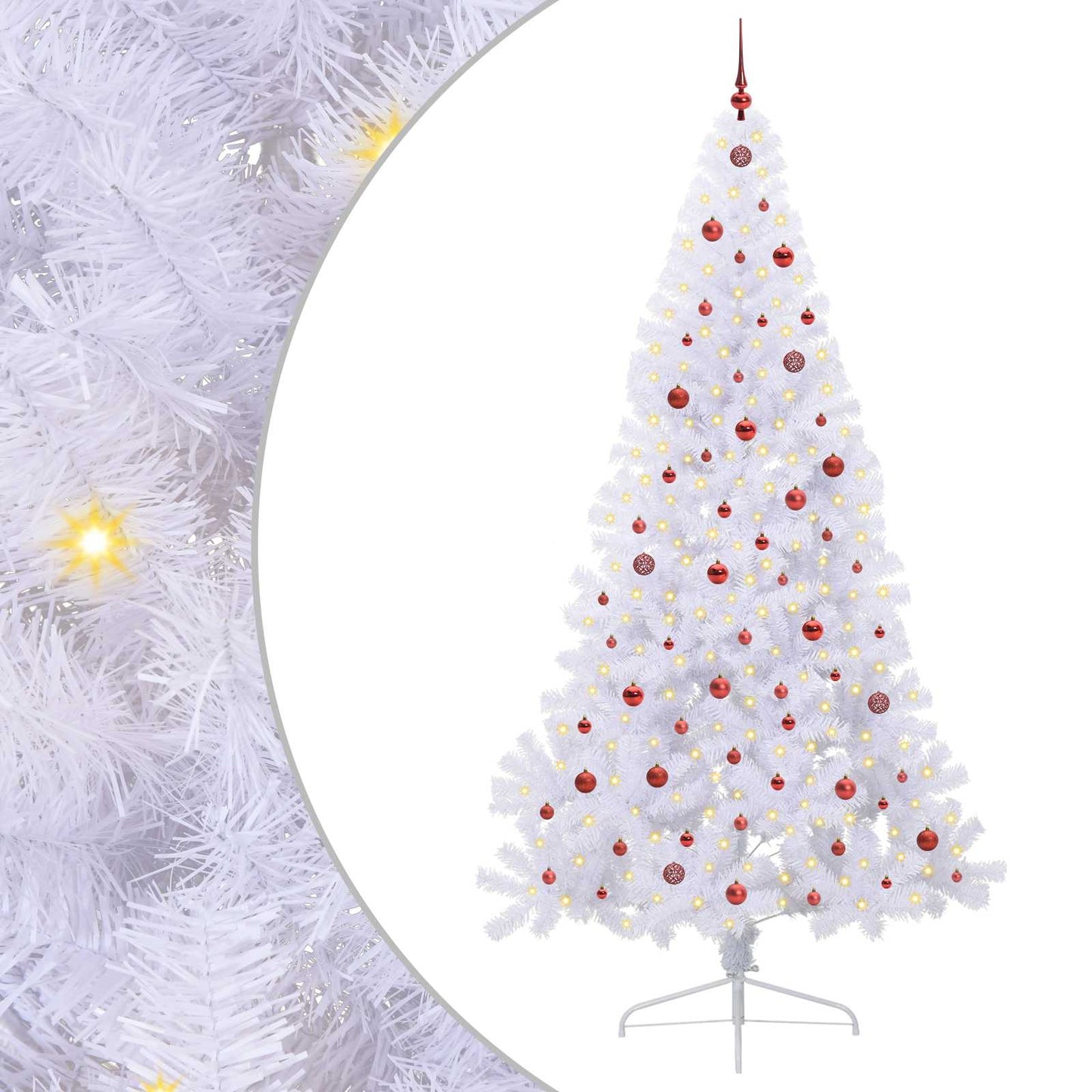 Vidaxx árbol de Navidad artificial con 300 LED blanco 240 cm PVC y acero
