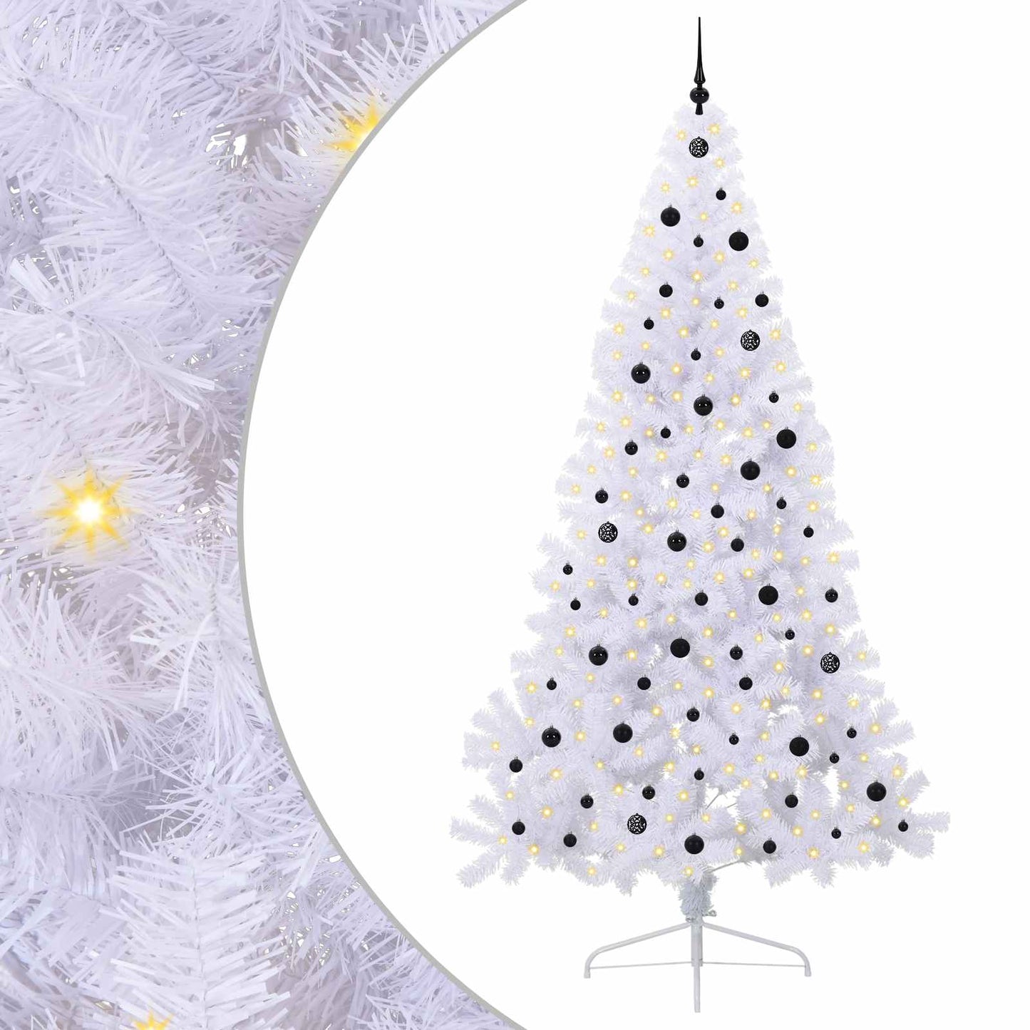 Vidaxx árbol de Navidad artificial con 300 LED blanco 240 cm PVC y acero
