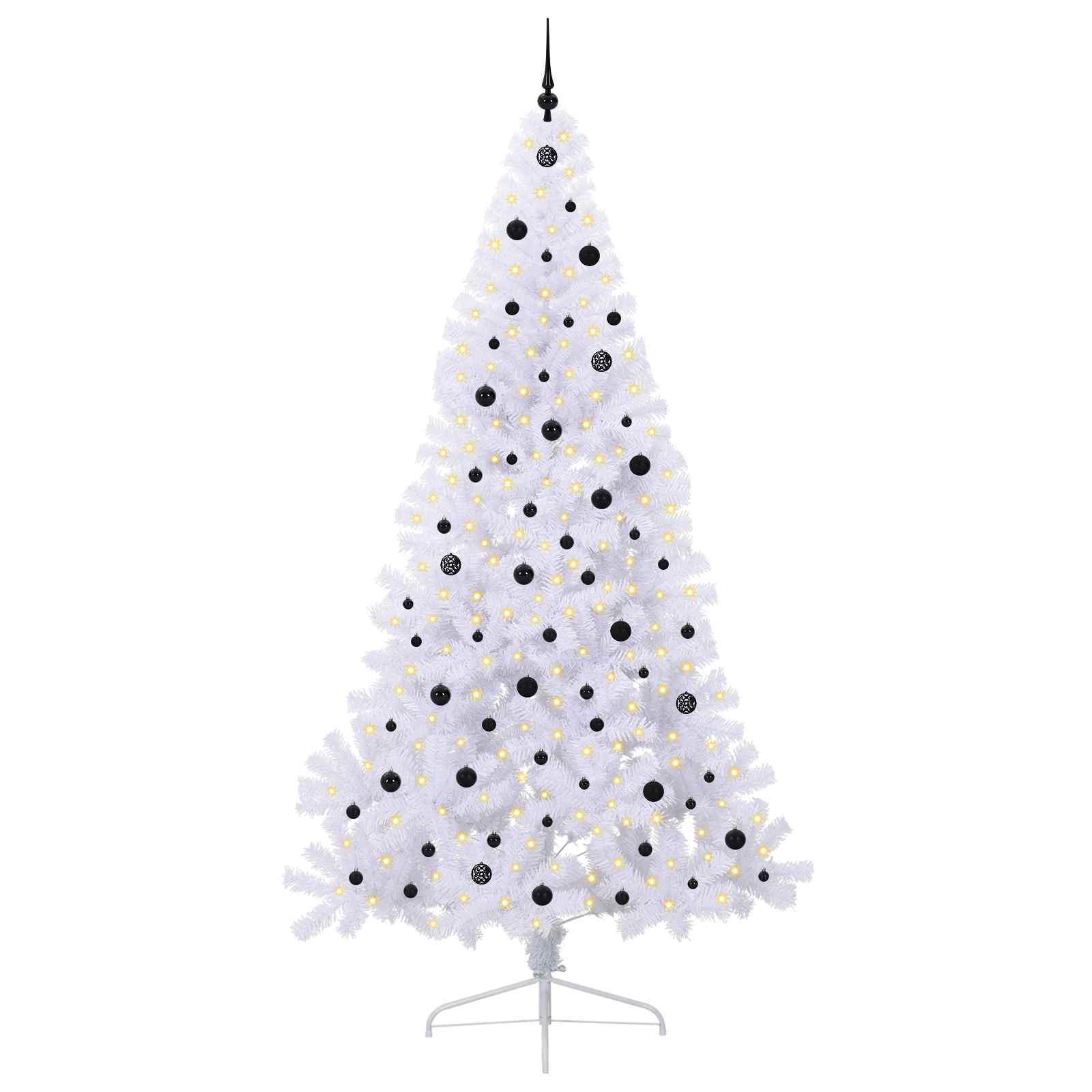Vidaxl kunstkerstboom met 300 led wit 240 cm pvc en staal
