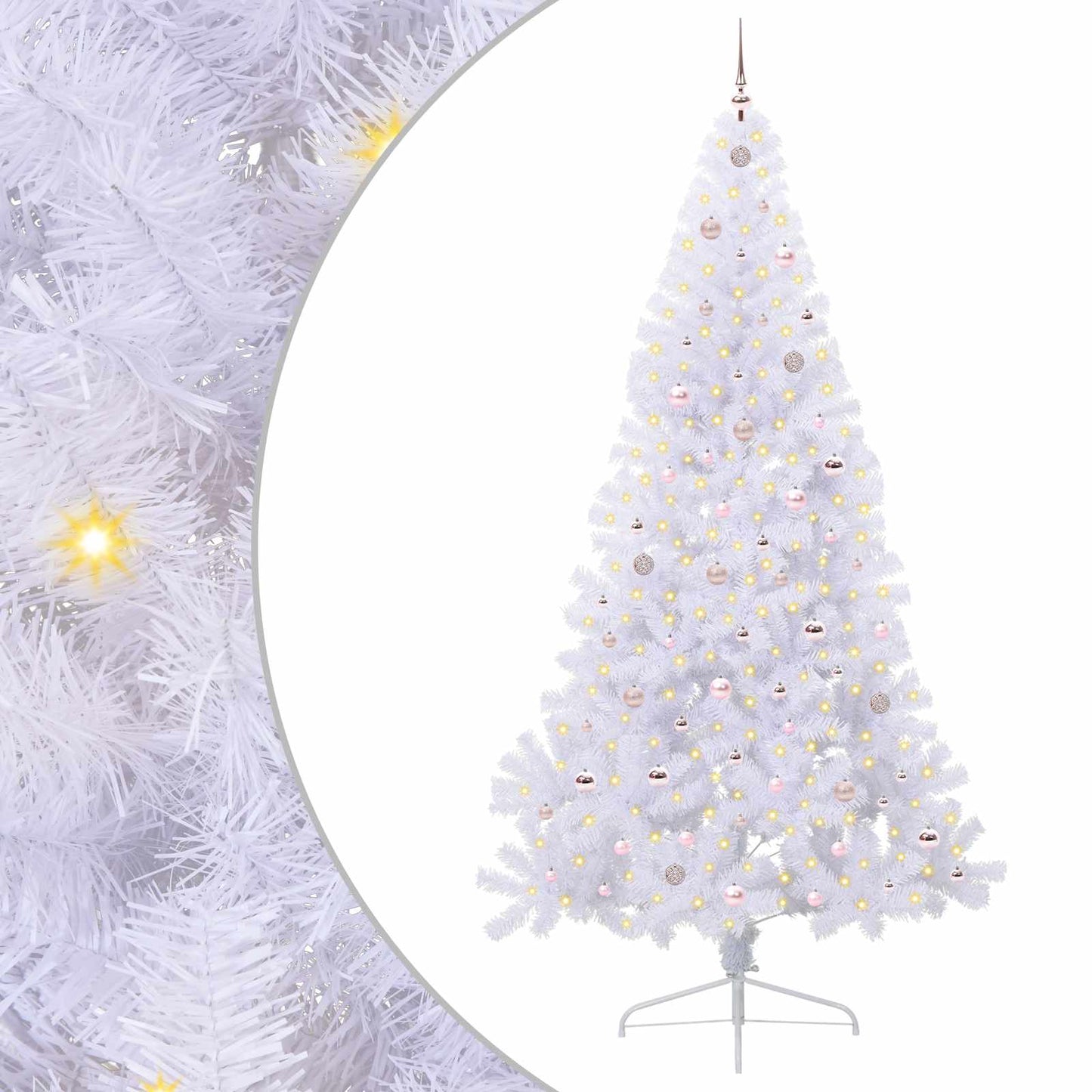 Vidaxx árbol de Navidad artificial con 300 LED blanco 240 cm PVC y acero