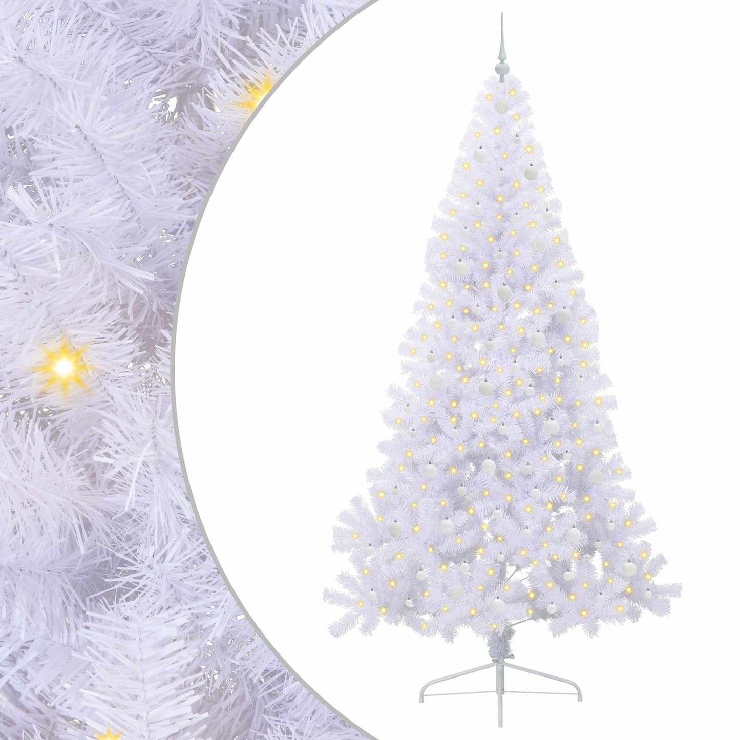 Vidaxx árbol de Navidad artificial con 300 LED blanco 240 cm PVC y acero
