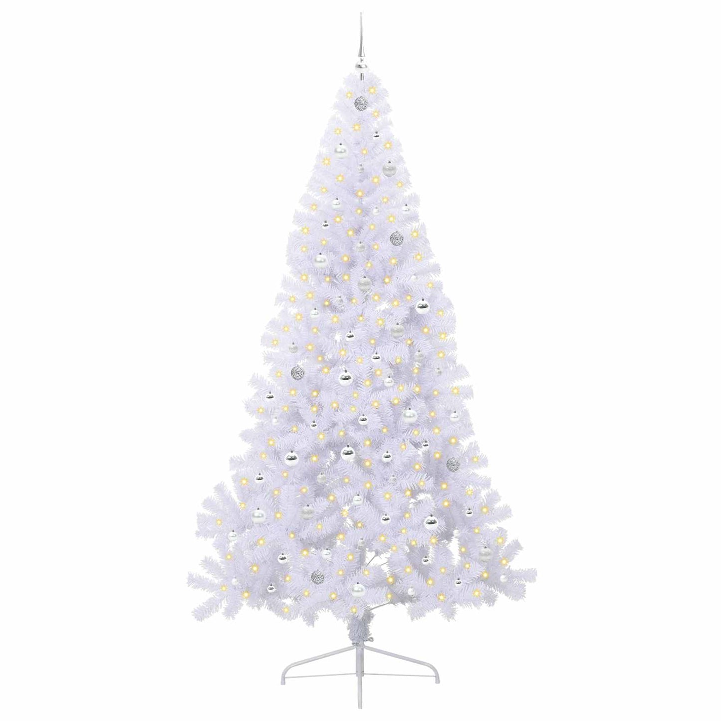 Vidaxx árbol de Navidad artificial con 300 LED blanco 240 cm PVC y acero
