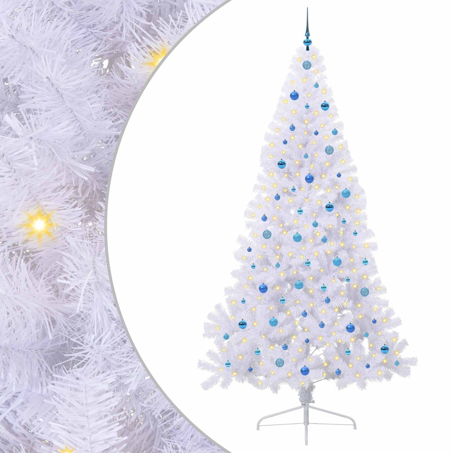 Vidaxx árbol de Navidad artificial con 300 LED blanco 240 cm PVC y acero