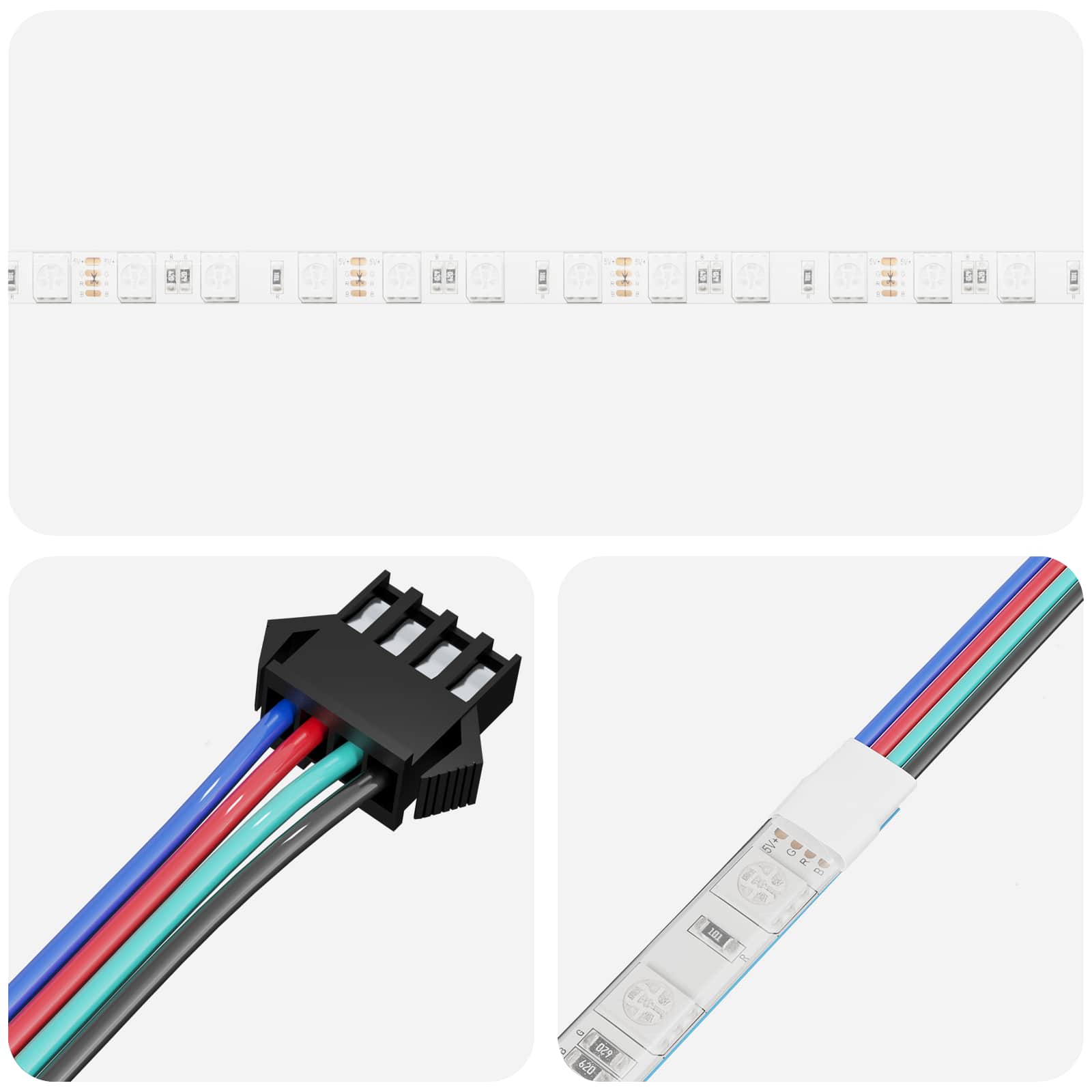 Striscia LED Vidaxxl 2 pezzi nera e trasparente 350 mm rame e plastica
