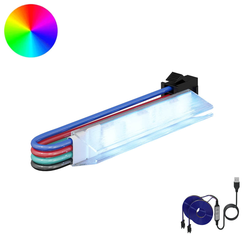 Striscia LED Vidaxxl 2 pezzi nera e multicolore 1745 mm rame e plastica