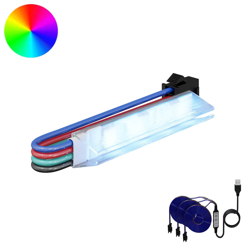 Striscia LED Vidaxxl 2 pezzi nera e multicolore 1745 mm rame e plastica