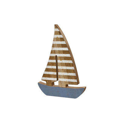 Decoris decorazione barca in legno 1,5x13x18cm