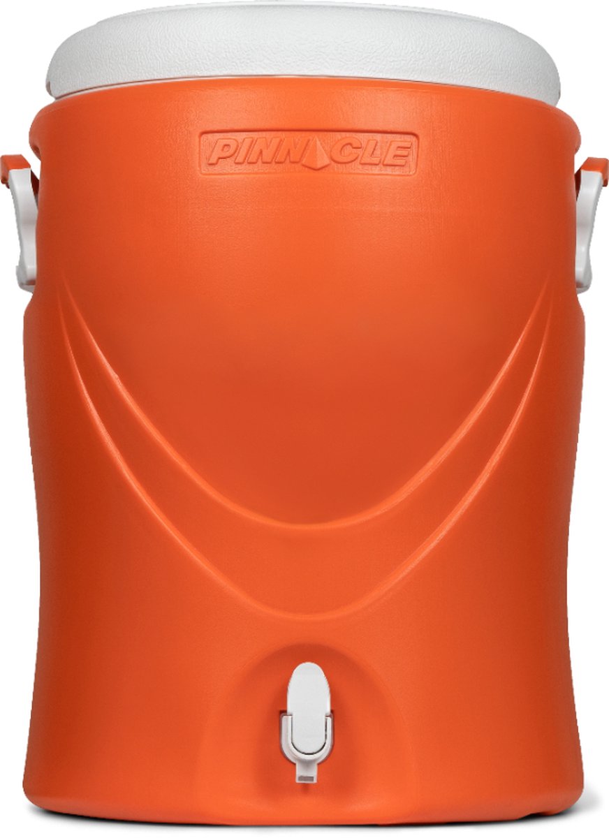Pinnacle platino 10 galloni - dispenser per bevande isolato con rubinetto - 40 litri - arancione