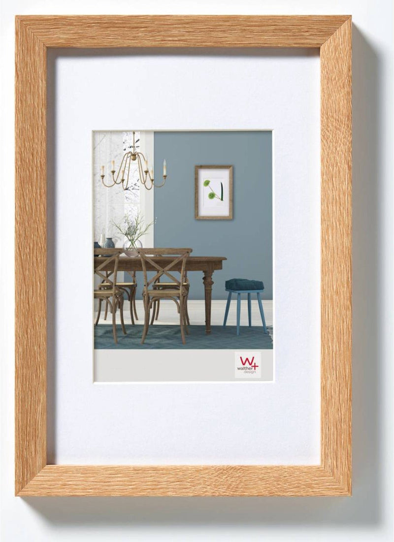 Walther fiorito - marco de madera mdf - tamaño foto 50x70 cm - roble claro