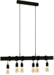 Eglo townshend 6 hanglamp - e27 - 100,5 cm - zwart