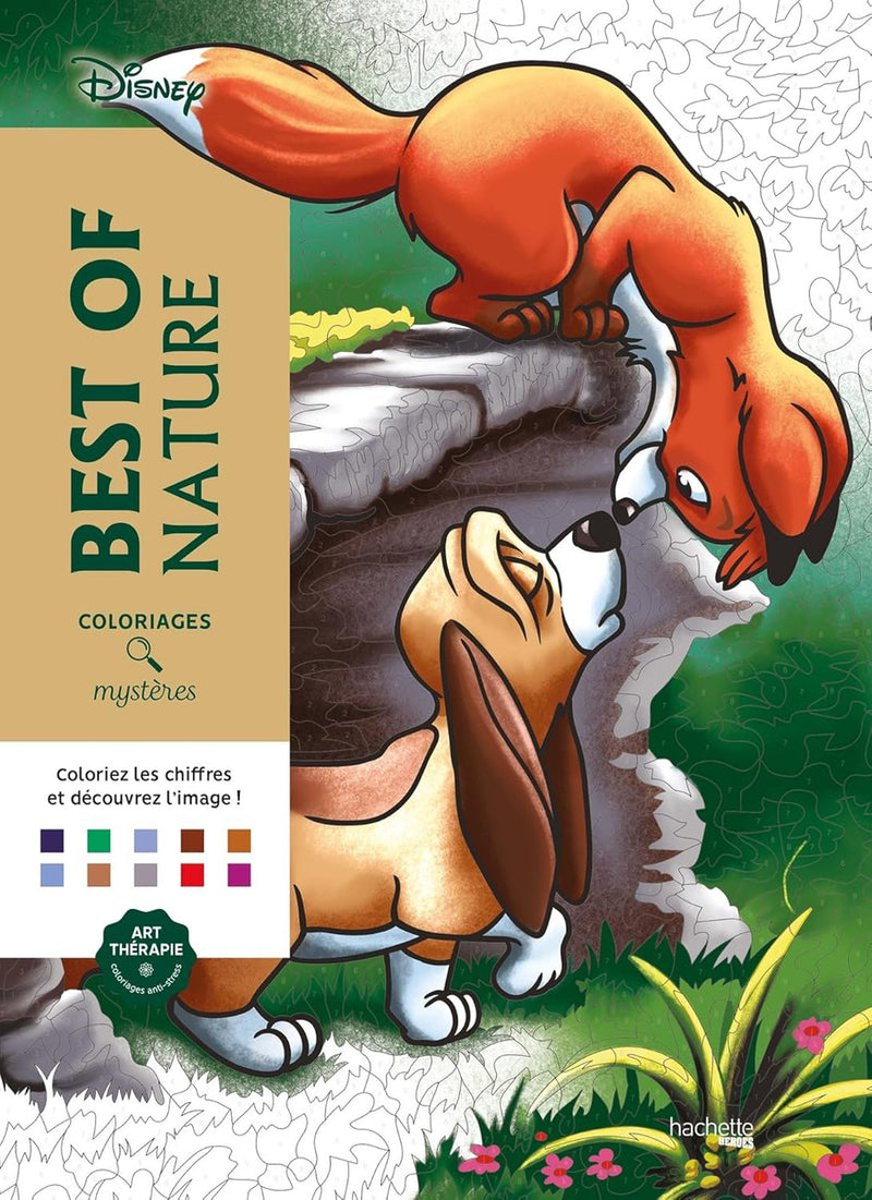 Hachette eroi coloriages mystères disney best of nature - libro da colorare per adulti e bambini da colorare con i numeri - hachette