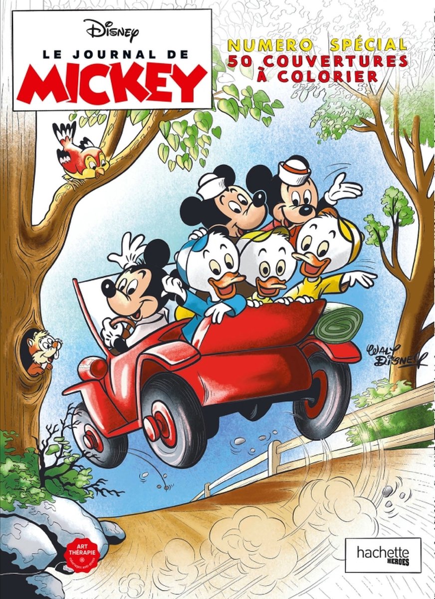 Hachette Heroes disney le journal de mickey - numero special 50 couvertures a colorier - colorazione per adulti -
