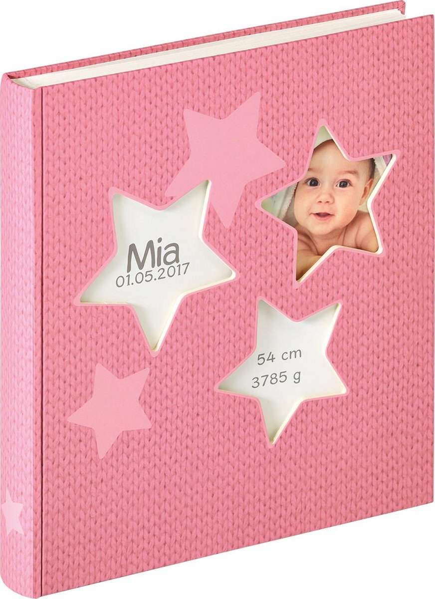 Walther uk-133-r estrella - babyalbum - formaat 28x30,5 cm - roze