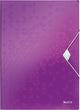 Leitz file folder wow 3 flap a4 pp purple