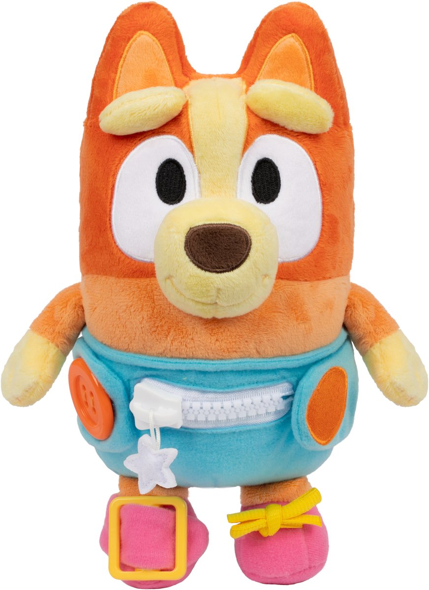 Peluche blu vestite e gioca a baby bingo