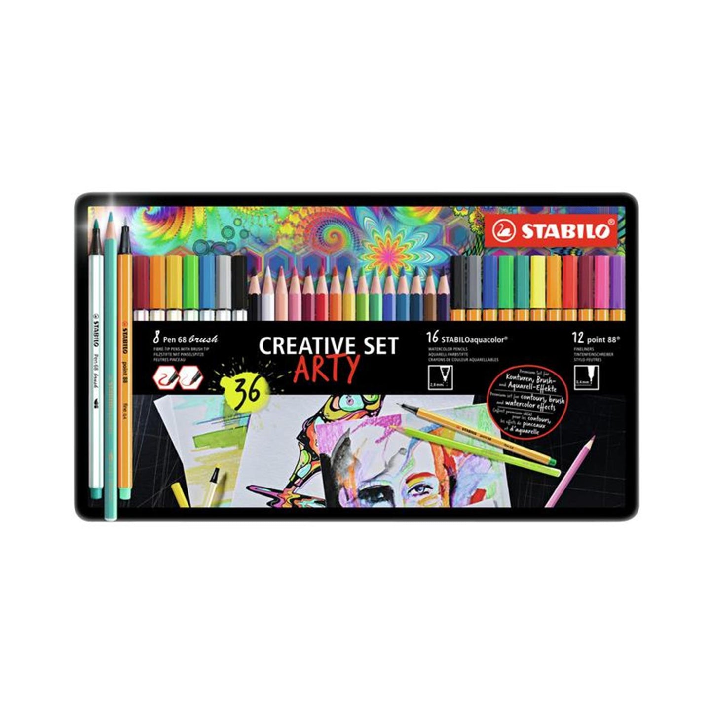 Stabilo arty set creativo 36 colores