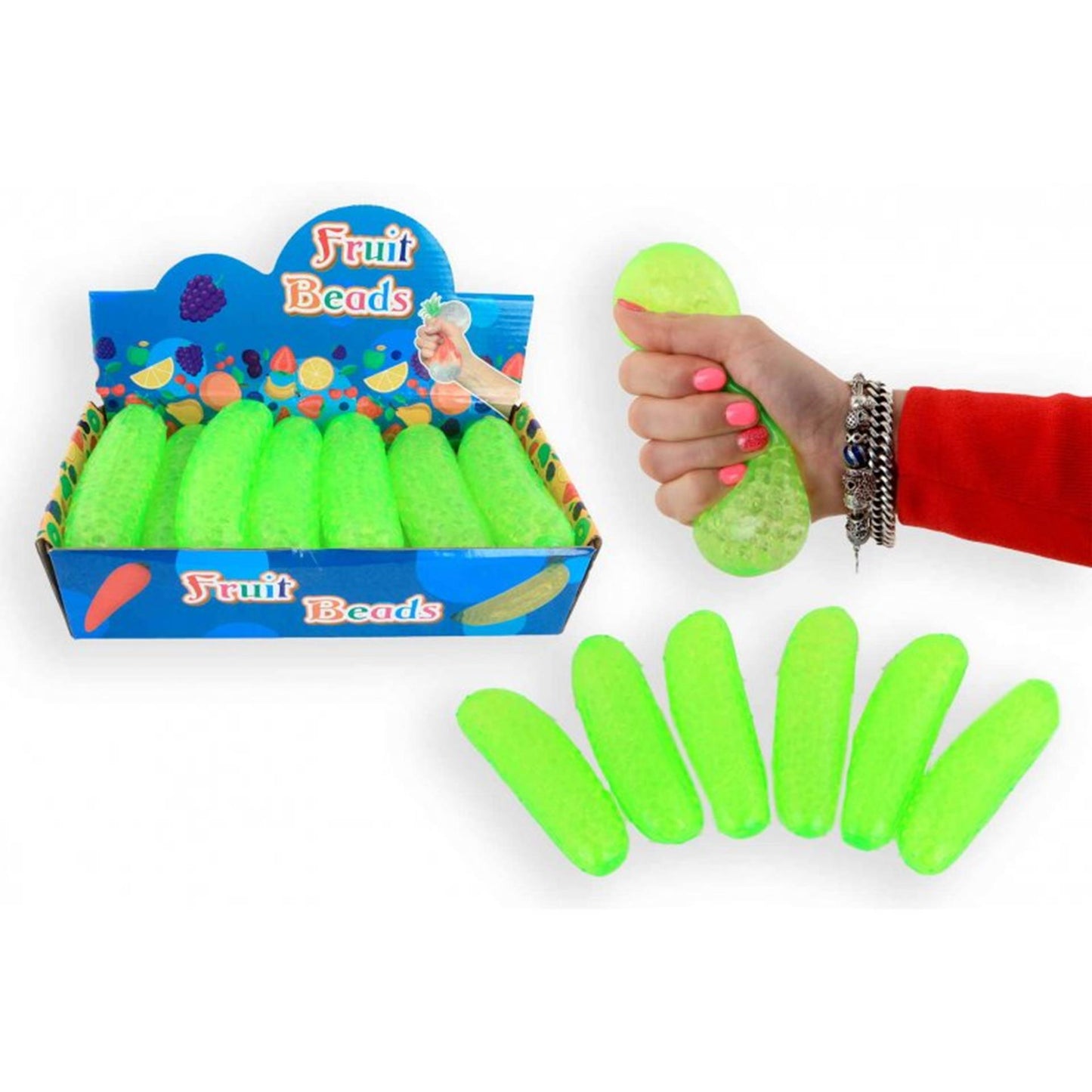 Fruit beads stress ball cucumber 14cm
