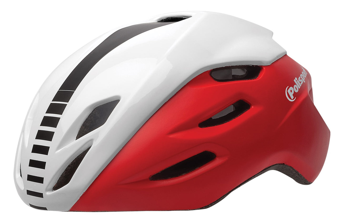 Polisport Helm Aero Road Mat Rosso Gloss Bianco M 55-58 cm