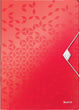Carpeta elasto de plástico wow de Leitz para documentos A4 - Carpeta de 3 solapas para 150 hojas - roja