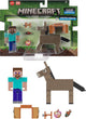Personaggi Minecraft Steve e Ciuchino, 6 anni, multicolori, in plastica