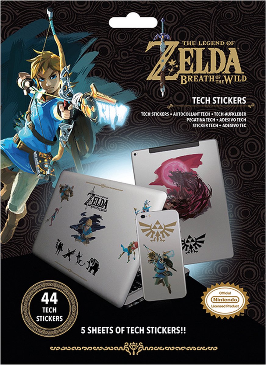 Pyramid international the legend of zelda breath of the wild - tech sticker pack