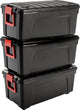 Caja de almacenamiento Iris store-it-all - 75l - plástico - negro - juego de 3