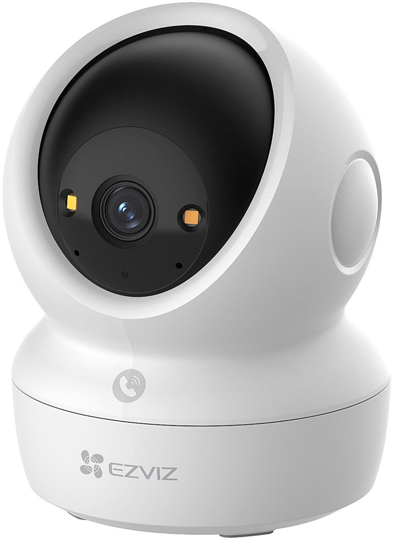 Cámara de seguridad interior Ezviz h6c 4k - giro e inclinación de 360° - modo nocturno - detección humana - cámara para mascotas - petcam - detección de movimiento y sonido - audio bidireccional - sin costos mensuales