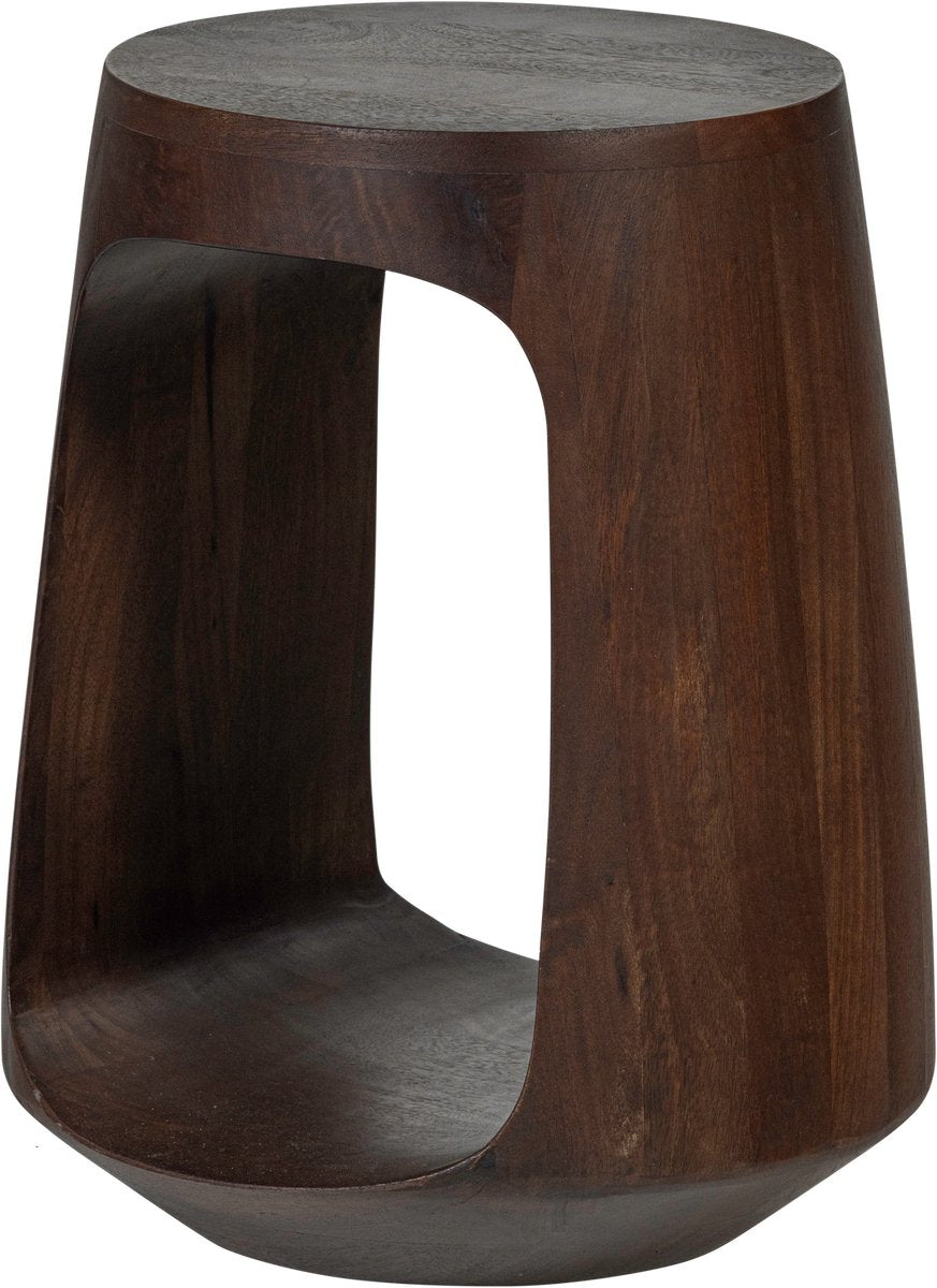 Mesa auxiliar Woood bayo - madera de mango - nogal marrón - 45x33x33