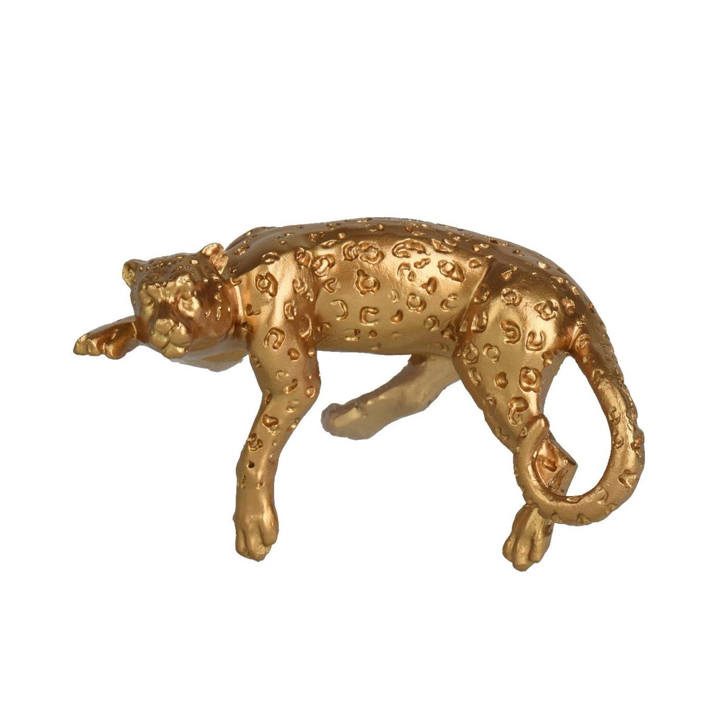Decoris luipaard polyresing goud 2x6,2x10,5cm