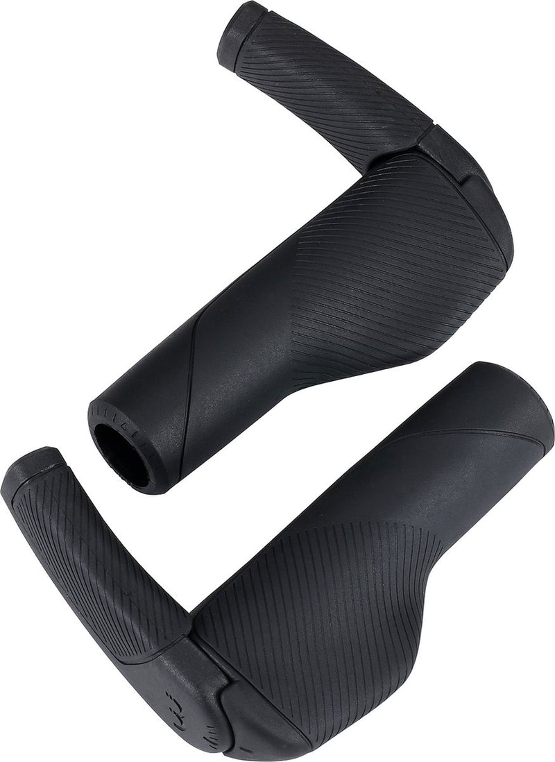 Bbb Cycling kingcomfort set + contrapesos 80 mm - mangos de bicicleta ergonómicos - 135 mm - mangos de bicicleta antideslizantes - mangos de extremo de barra - negro - bhg-125