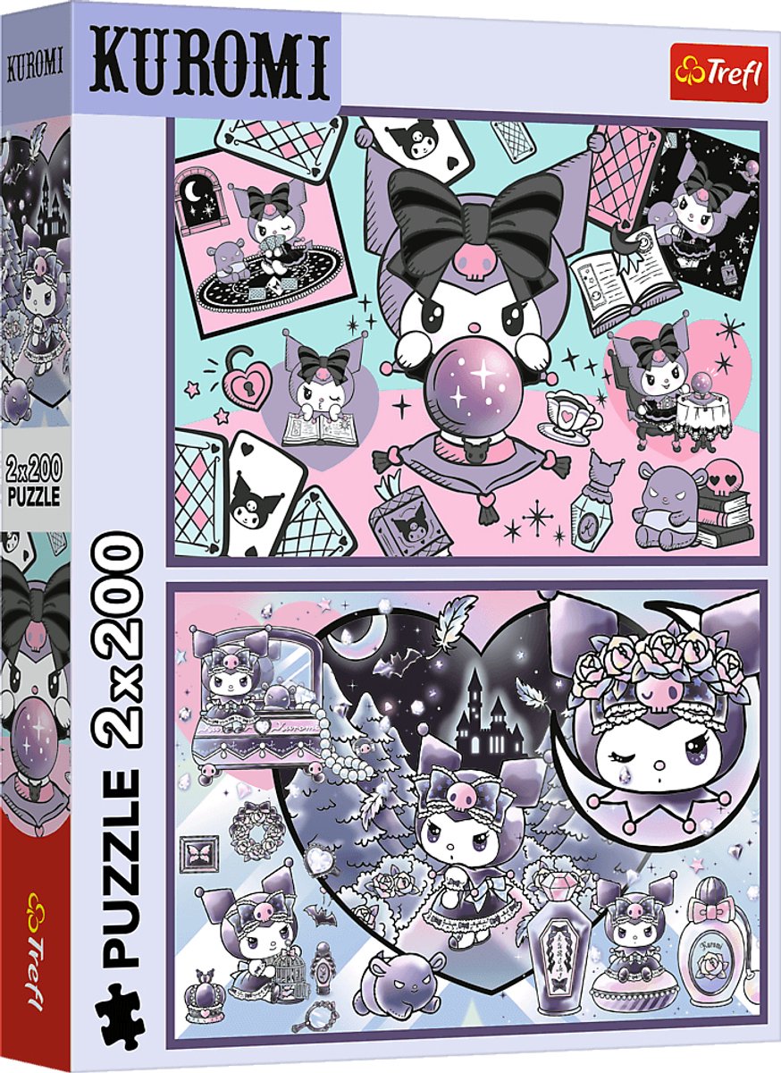 Puzzle Trefl Kuromi Hello Kitty - 2x200 pezzi - giocattoli colorati per bambini.
