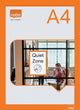 Cornice magnetica autoadesiva Nobo - A4 - set da 2 pezzi - arancione