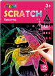 Avenir scratch art boek mini a6 - eenhoorns - 15 pagina's - 3 jaar