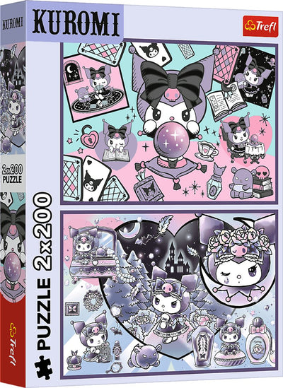 Trefl puzzel kuromi hello kitty - 2x200 stukjes - kleurrijk kinderspeelgoed.