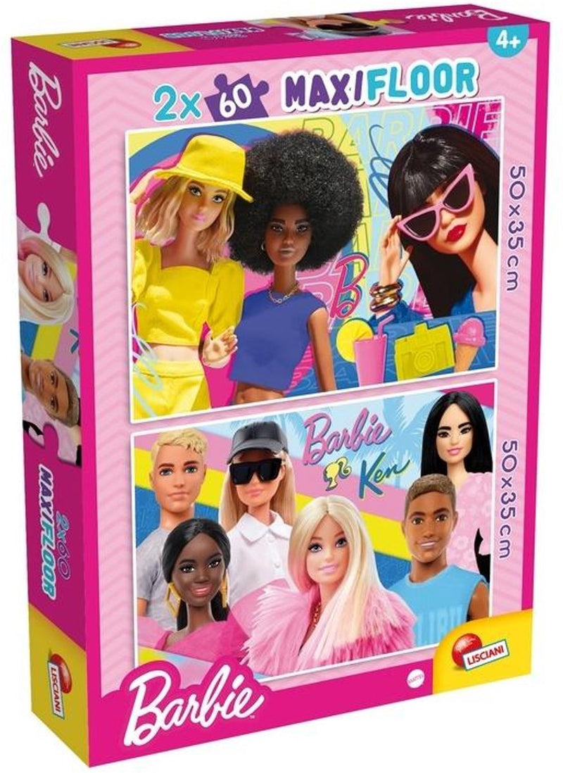 Lisciani barbie rompecabezas maxipiso 2 x 60