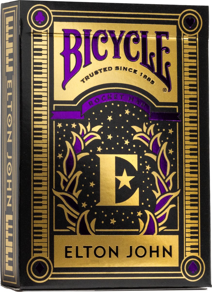 Bicycle elton john - premium playing cards - poker - rocket man - music merchandise - official licensed - collectible