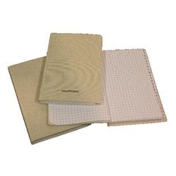 Quaderno rilegato bur-o-class lino 10,5x16,5cm quadretti 5x5mm indice a-z