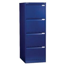 Cassettiera sospesa bisley 47x62,2x132,1 cm 35k blu scuro 4 cassetti