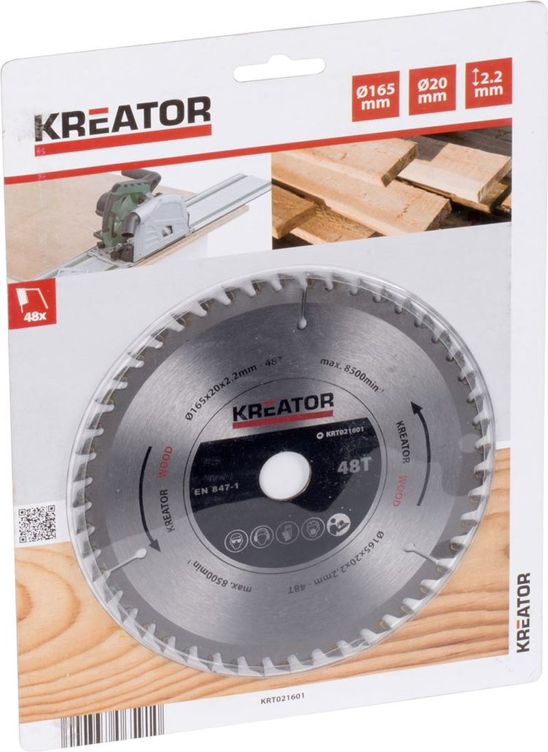 Kreator krt021601 lama per sega ad immersione legno 165mm 48t