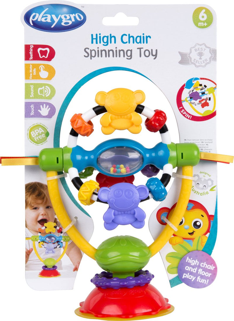 Seggiolone giocattolo Playgro con ventosa migliorata - giocattoli da afferrare e mordere - giocattoli per bambini - giocattoli 1 anno