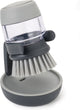 Spazzola per piatti Joseph Joseph Palm scrub con supporto per serbatoio del sapone - grigia