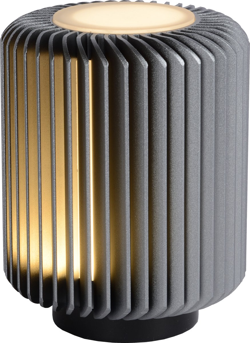 Lucide turbin - lámpara de mesa - ø 10,6 cm - LED - 1x5w 3000k - gris