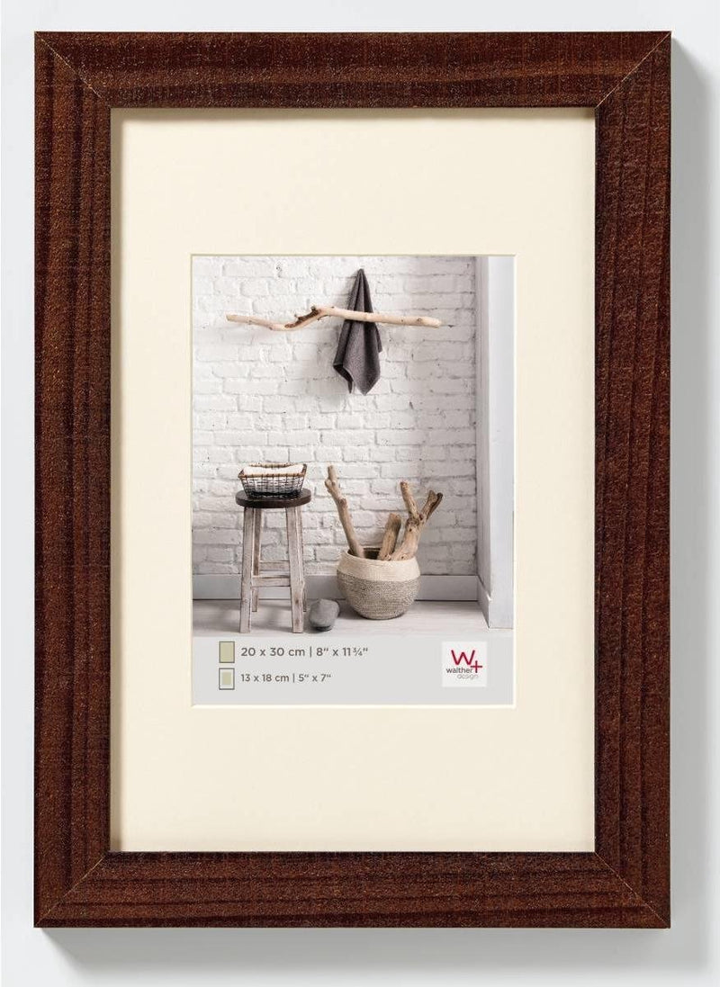 Casa Walther - cornice in legno - misura foto 13x18 cm - noce
