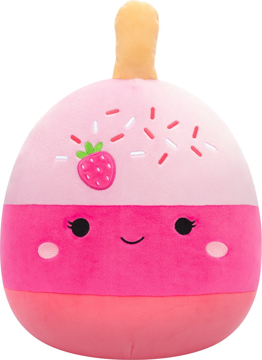 Squishmallows - pama - muñeca tarta fresa rosa peluche 30cm