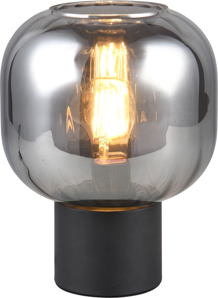 Trio diva - lámpara de mesa - negro mate - excl. 1x e27 7 w - interruptor de cable