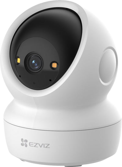 Ezviz H6C G1 2K - telecamera di sicurezza da interni - inclinazione panoramica 360° - tracciamento intelligente, otturatore privacy per visione notturna a colori - WiFi 6 - microSD cloud - bianco - 1 pezzo